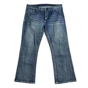 TK Axel Weston Vintage Bootcut Jeans Mens 38x30 Blue Distressed Vintage Y2K